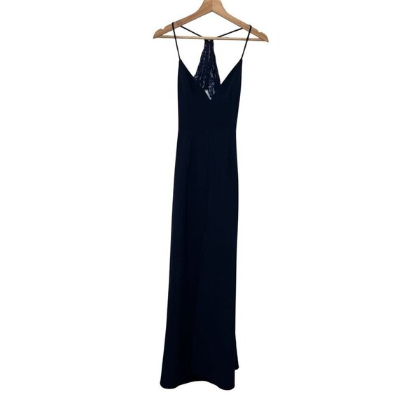 Lovers and Friends Navy Blue Helena Gown Maxi Dress Women size 4 - Picture 3 of 12